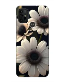 Чехол для Motorola MOTO G30 с картинкой «Белые маргаритки макро»