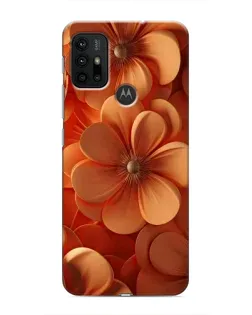 Чехол для Motorola MOTO G30 с картинкой «Оранжевый макро цветок»