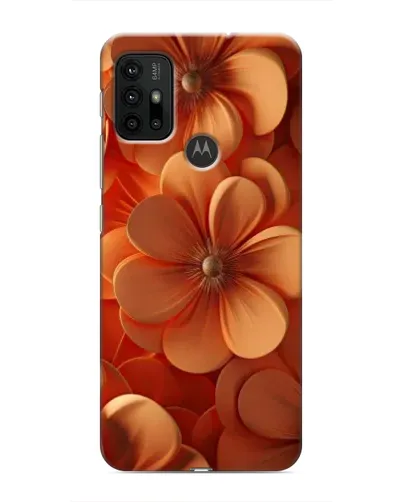 Чехол для Motorola MOTO G30 с картинкой «Оранжевый макро цветок»