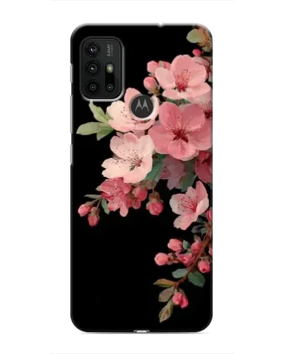 Чехол для Motorola MOTO G30 с картинкой «Розовая ветка сакуры»