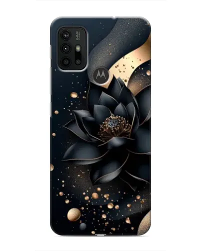 Чехол для Motorola MOTO G30 с картинкой «Черный лотос»