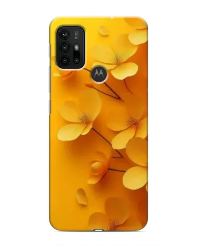 Чехол для Motorola MOTO G30 с картинкой «Золотые лепестки»