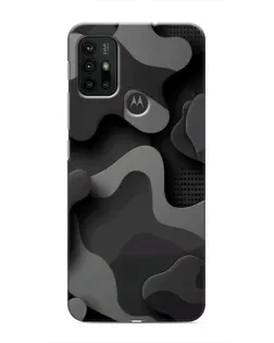 Чехол для Motorola MOTO G30 с картинкой «Темный абстрактный камуфляж»