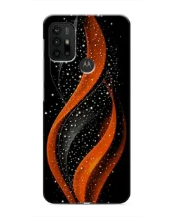 Чехол для Motorola MOTO G30 с картинкой «Огненная звездная волна»