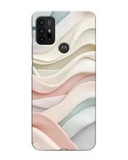 Чехол для Motorola MOTO G30 с картинкой «Пастельные нежные волны»