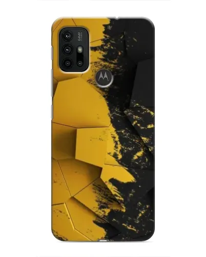 Чехол для Motorola MOTO G30 с картинкой «Золотые осколки геометрии»