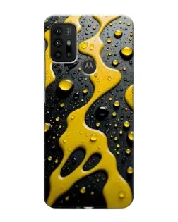 Чехол для Motorola MOTO G30 с картинкой «Жидкое желтое золото»