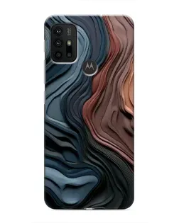 Чехол для Motorola MOTO G30 с картинкой «Цветные волны каньона»