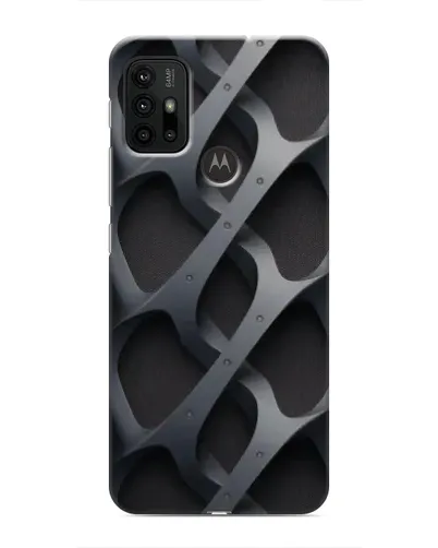 Чехол для Motorola MOTO G30 с картинкой «Объемное серое плетение»