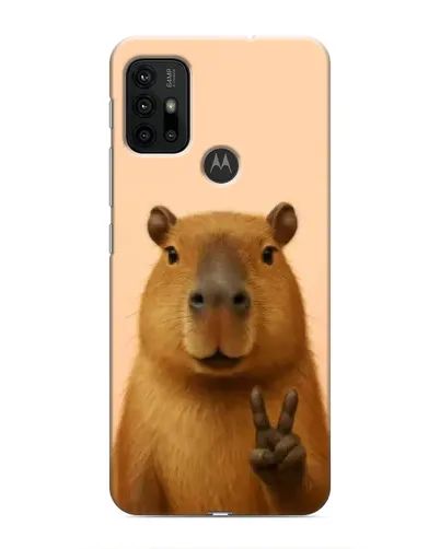 Чохол для Motorola MOTO G30 з картинкою «Капібара вікторія»
