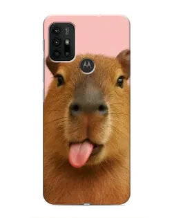Чохол для Motorola MOTO G30 з картинкою «Капібара з язиком»
