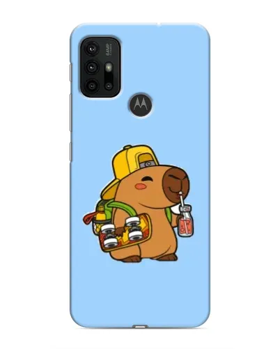 Чохол для Motorola MOTO G30 з картинкою «Капібара на скейті»
