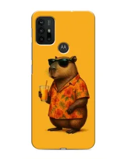 Чохол для Motorola MOTO G30 з картинкою «Капібара на відпочинку»