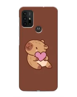 Чохол для Motorola MOTO G30 з картинкою «Капібара з серцем»