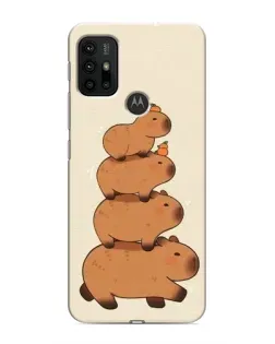 Чохол для Motorola MOTO G30 з картинкою «Вежа з капібар»