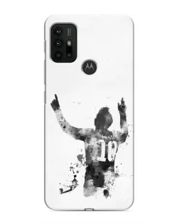 Чохол для Motorola MOTO G30 з картинкою «Чорно-білий силует Мессі» Чохол для Motorola MOTO G30 з картинкою «Чорно-білий силует Мессі»