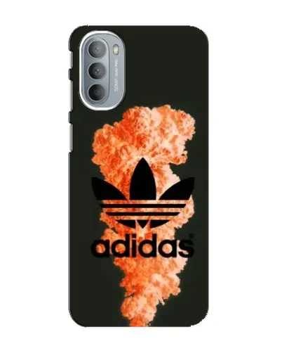 Чехол для Motorola MOTO G31 с картинкой «Оранжевый дым Adidas»