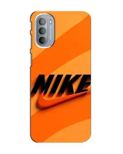 Чехол для Motorola MOTO G31 с картинкой «Оранжевый драйв Nike»