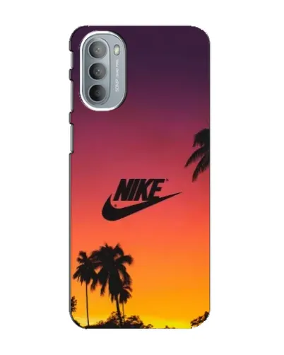 Чехол для Motorola MOTO G31 с картинкой «Nike на закате солнца»