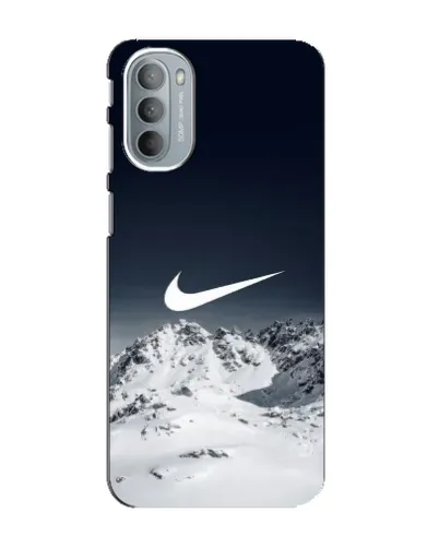 Чехол для Motorola MOTO G31 с картинкой «Nike — зимние горы»