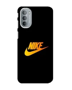 Чехол для Motorola MOTO G31 с картинкой «Золотой логотип Nike»