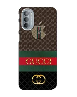 Чехол для Motorola MOTO G31 с картинкой «Gucci — брендированный десерт»