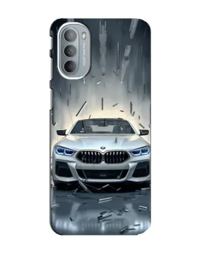 Чехол для Motorola MOTO G31 с картинкой «BMW в свете фар»