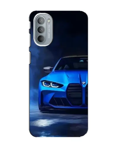 Чехол для Motorola MOTO G31 с картинкой «Голубая BMW M4»