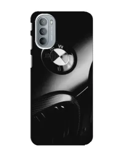 Чехол для Motorola MOTO G31 с картинкой «Эмблема BMW — макро»