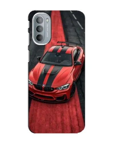 Чехол для Motorola MOTO G31 с картинкой «BMW на красной дорожке»