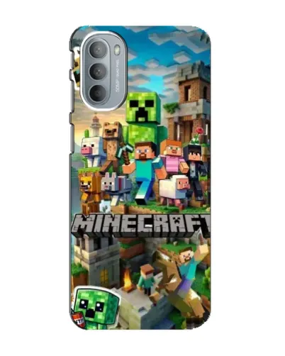Чехол для Motorola MOTO G31 с картинкой «Замок Minecraft»