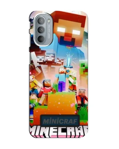 Чехол для Motorola MOTO G31 с картинкой «Minecraft герои игры»
