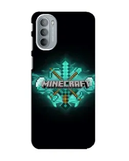 Чехол для Motorola MOTO G31 с картинкой «Minecraft Diamond лого»