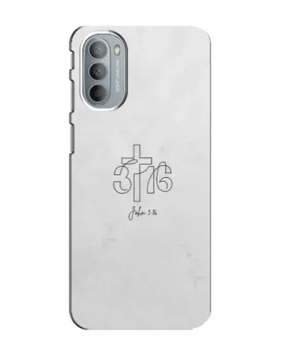 Чехол для Motorola MOTO G31 с картинкой «Иоанна 3:16 Крест»
