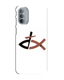 Чехол для Motorola MOTO G31 с картинкой «Рыба и крест»