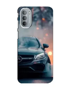 Чехол для Motorola MOTO G31 с картинкой «Mercedes — ночной город»
