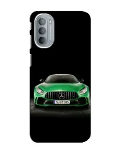 Чехол для Motorola MOTO G31 с картинкой «Mercedes — неоновый лого»