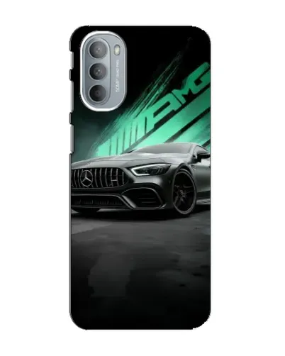 Чехол для Motorola MOTO G31 с картинкой «Темный Mercedes AMG»