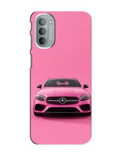 Чехол для Motorola MOTO G31 с картинкой «Розовый Mercedes AMG»