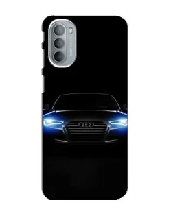 Чехол для Motorola MOTO G31 с картинкой «Audi в неоне»