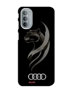 Чехол для Motorola MOTO G31 с картинкой «Графика — пантера и Audi»