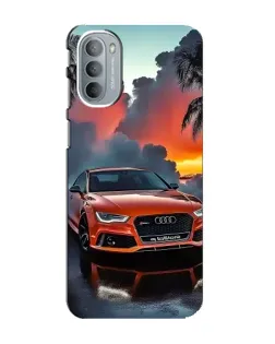 Чехол для Motorola MOTO G31 с картинкой «Audi — закат»