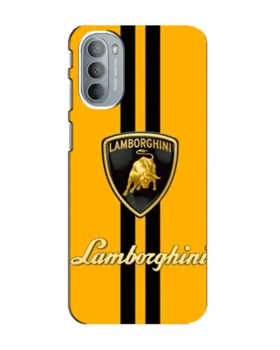 Чехол для Motorola MOTO G31 с картинкой «Lamborghini Stripe желтый»
