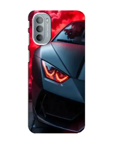Чехол для Motorola MOTO G31 с картинкой «Lamborghini красное сияние»