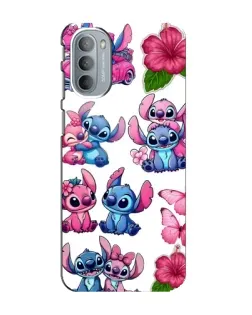 Чохол для Motorola MOTO G31 з картинкою «Стікери Stitch та Angel»
