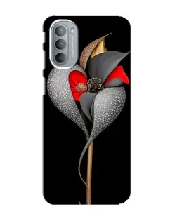Чехол для Motorola MOTO G31 с картинкой «Серебряный фантазийный цветок»