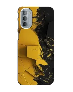 Чехол для Motorola MOTO G31 с картинкой «Золотые осколки геометрии»