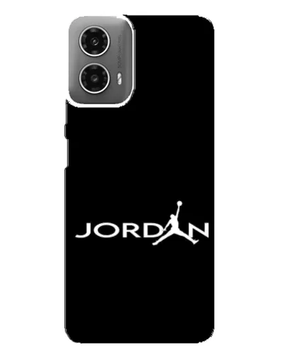 Чехол для Motorola MOTO G34 с картинкой «Jordan White Logo»
