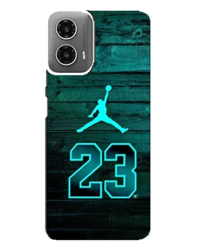 Чехол для Motorola MOTO G34 с картинкой «Jordan Cyan 23»
