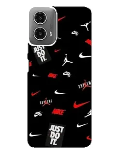 Чехол для Motorola MOTO G34 с картинкой «Nike Mix Pattern»